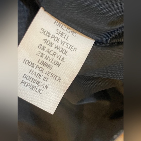 London Fog Black Tweed Single Breasted Classic Peacoat Wool Blend Petite X-Small - Picture 5 of 7